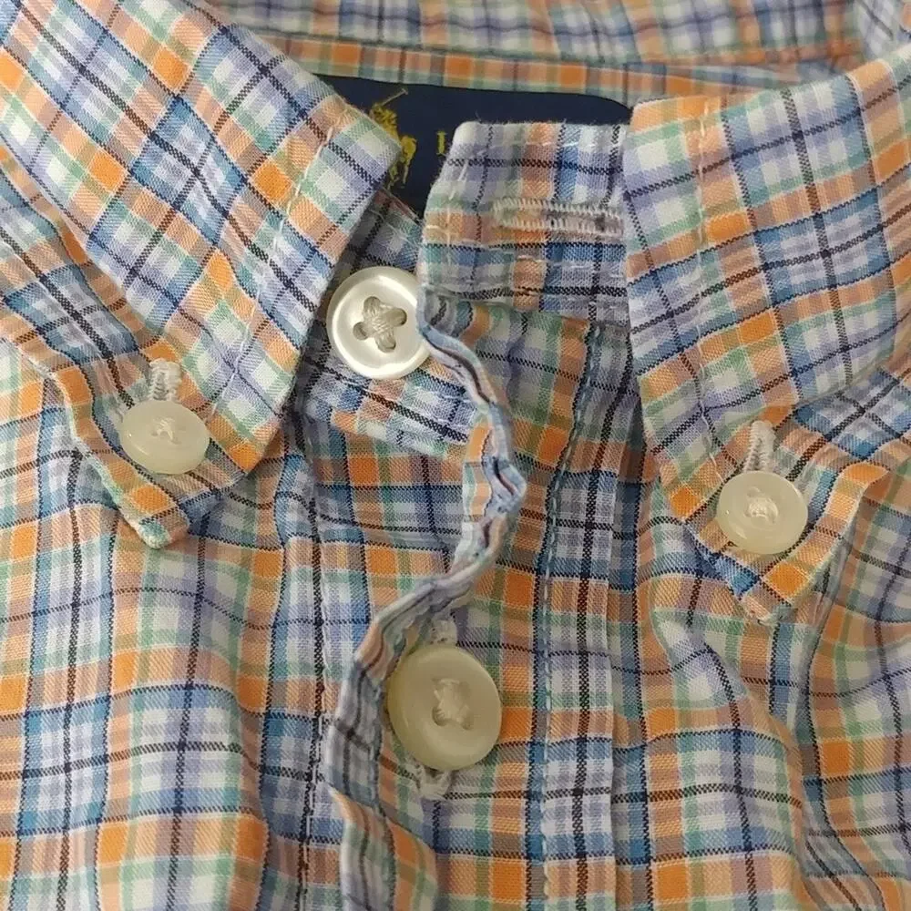 Ralph Lauren Plaid Button Front Shirt Size M (10/12)‎ Kid